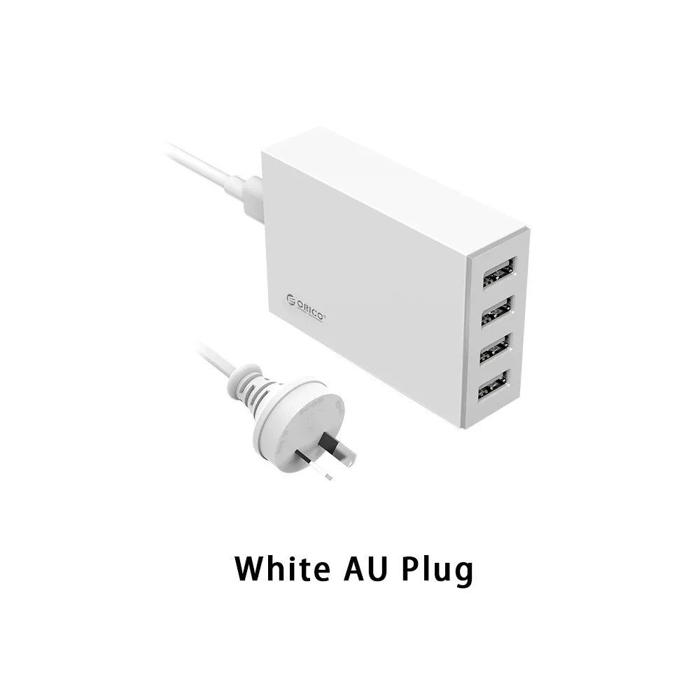 ORICO USB зарядное устройство 5 В 6,8 А Макс 34 Вт 5 портов USB Универсальное зарядное устройство для телефона samsung LG Xiaomi iPhone дорожное зарядное устройство s - Тип штекера: White AU Plug
