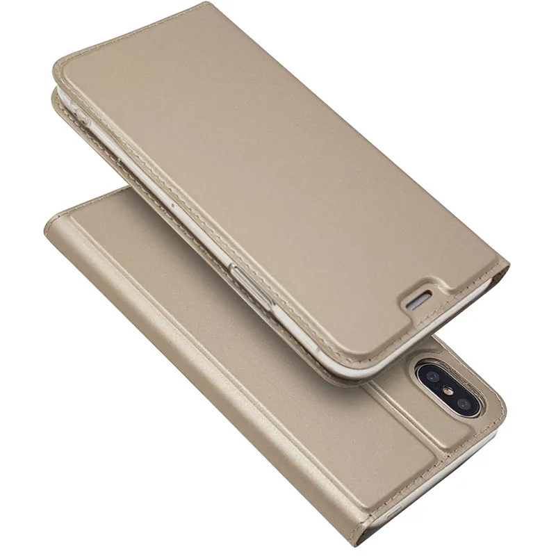 Золотой Кожаный флип-чехол PDGB для Xiaomi mi 9 8 SE A2 Lite F1 Red mi 4X5 Plus 5A 6A S2 Note 4 6 7 Pro, роскошный чехол-книжка - Цвет: Золотой