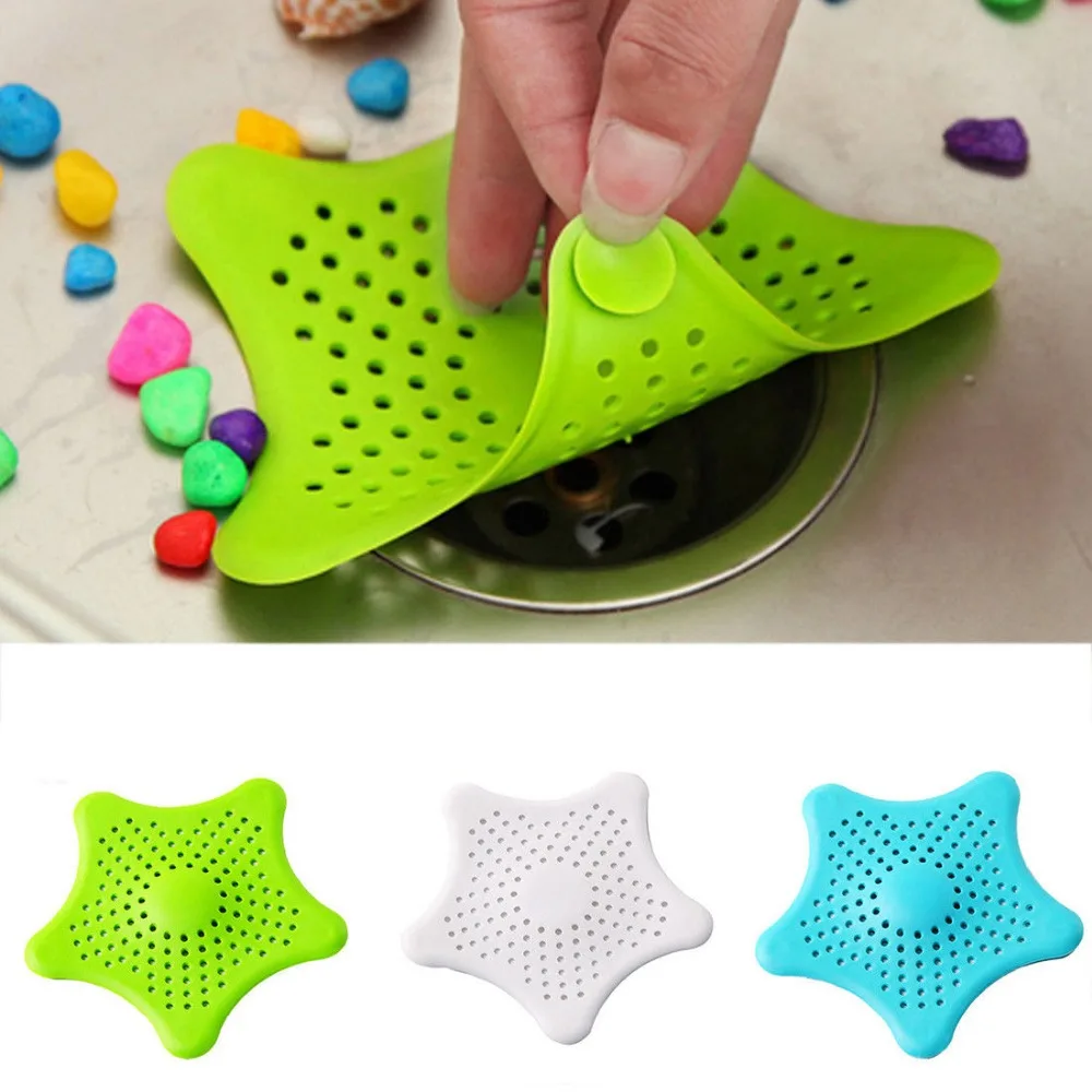 1Pc Star Sewer Outfall Strainer Bathroom Sink Filter Anti-blocking Floor Drain Hair Stopper Catcher Kitchen Accessories | Дом и сад
