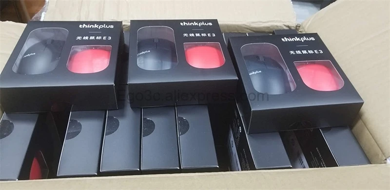 Новейшая беспроводная мышь lenovo ThinkPad thinkplus E3 mute 2,4 ГГц, беспроводная, может менять корпус, красная, черная, компьютерная мышь для ноутбука