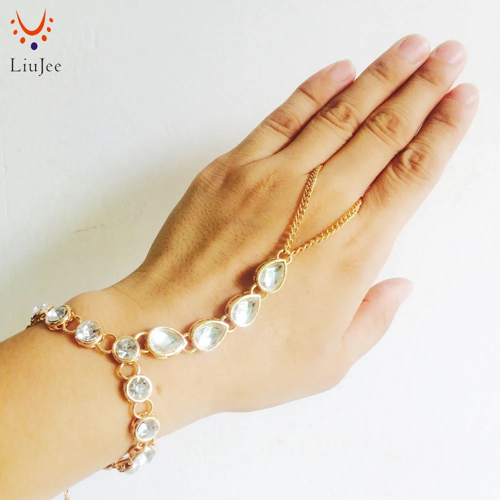 Ручная цепочка Ювелирные изделия Стразы браслет Бохо ювелирные Boho ручная