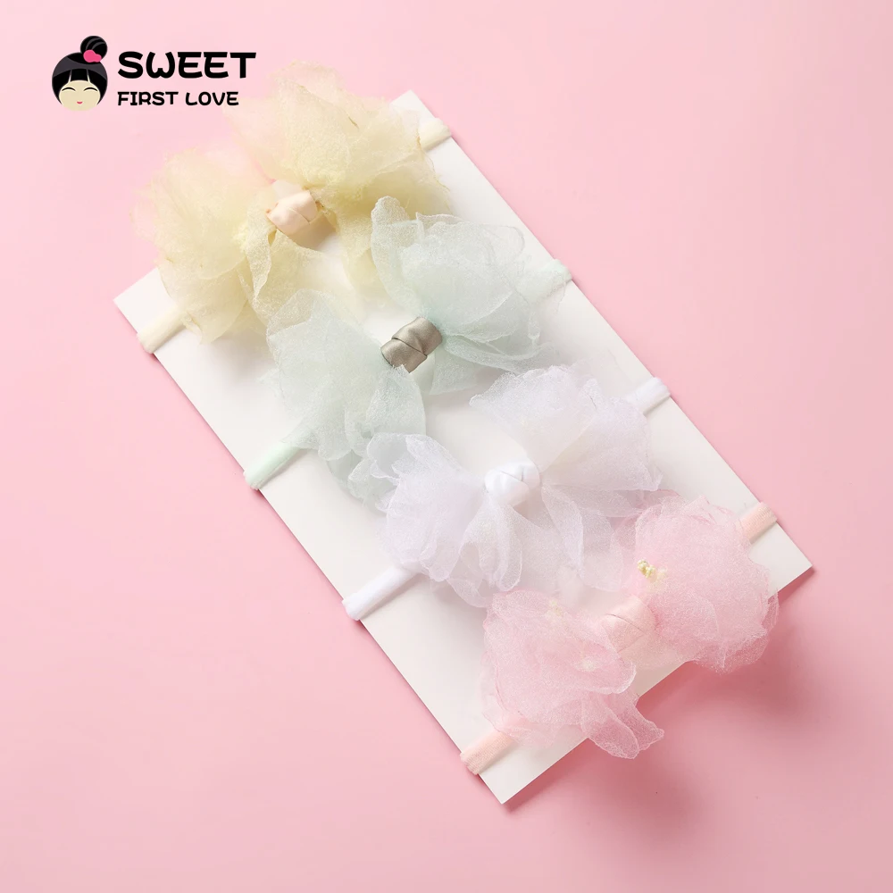 Женская шифоновая повязка на голову с большим бантом|Аксессуары для волос