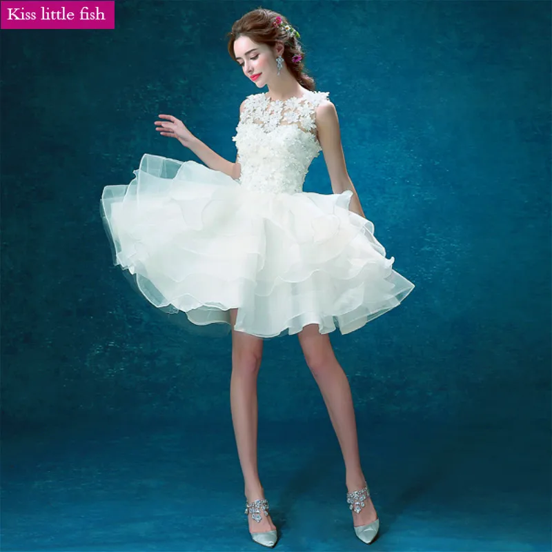 10050 Бесплатная доставка недорогое элегантное короткое свадебное платье для