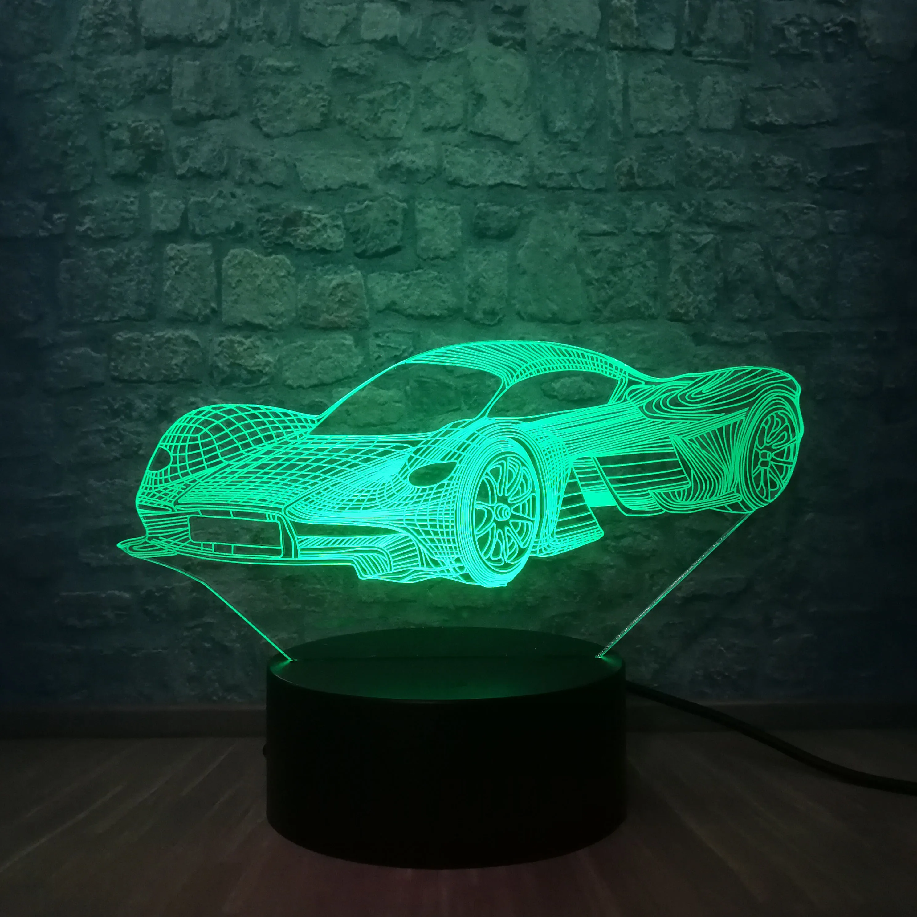 Новинка крутая современная Автомобильная 3D светодиодный USB RGB настольная лампа