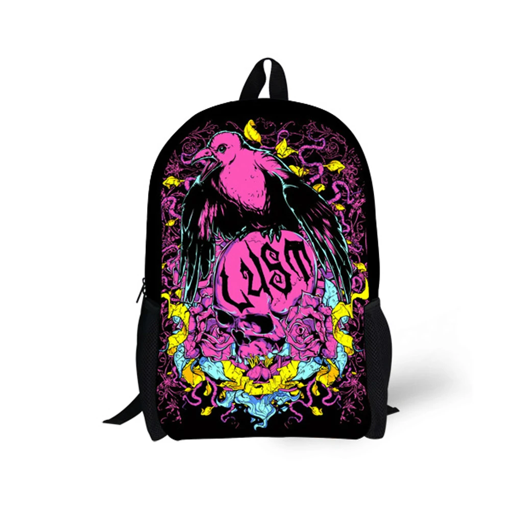 ELVISWORDS ранцы для школы Повседневная крутая сумка книг подростков студенческий