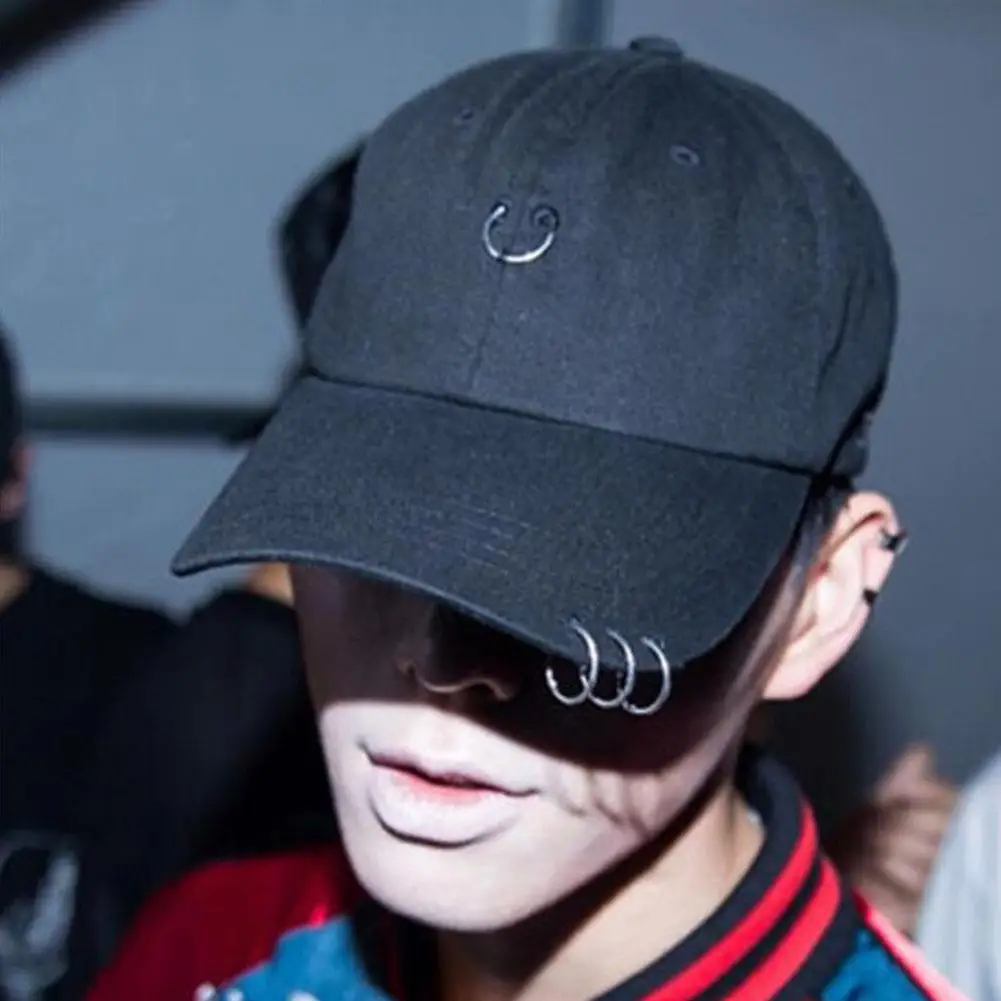 Бейсбольная кепка с металлическим кольцом универсальная Кепка Kpop K Pop в стиле хип