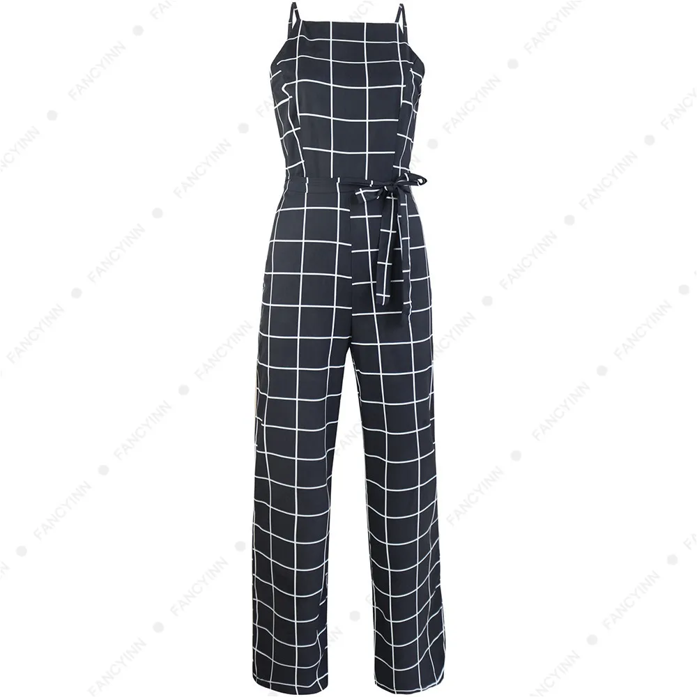 Сексуальный комбинезон с одним плечом 2019 летние женские клетчатые комбинезоны