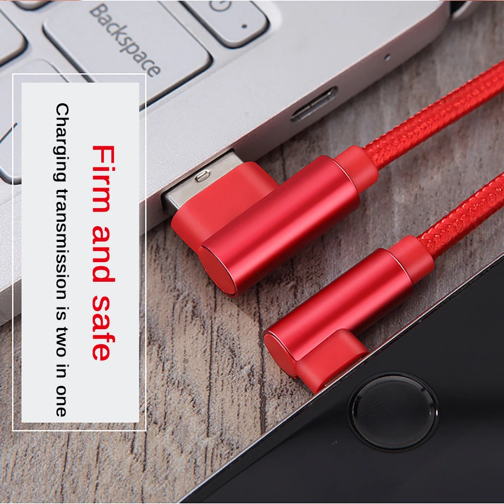QC 3,0 двойной локоть мобильный телефон USB кабель для передачи данных Micro usb type C кабель для samsung Galaxy S9 S8 Plus зарядный кабель