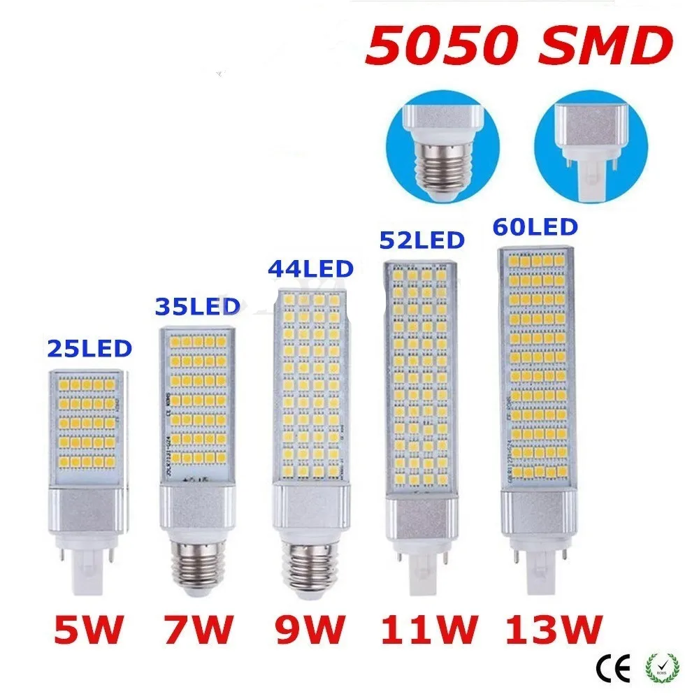 Светодиодсветодиодный лампа Кукуруза E27 G24 5 Вт 7 9 11 13 15 SMD 5050 180 градусов
