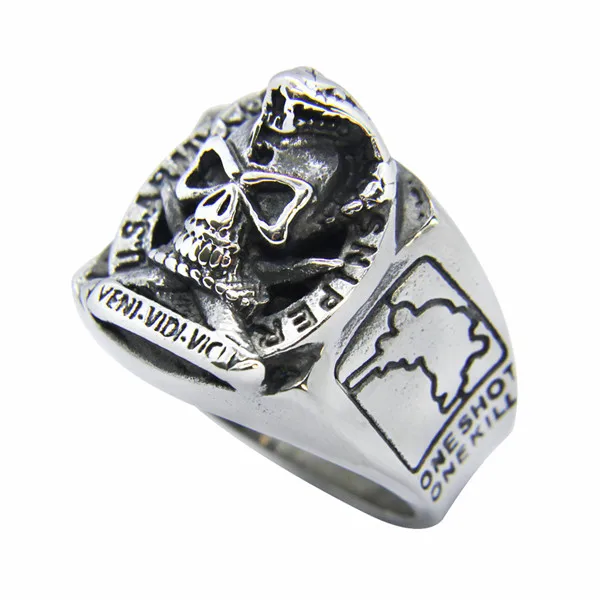 Праздничный подарок 316L нержавеющая сталь мужская Кобра череп пиратское кольцо Bad