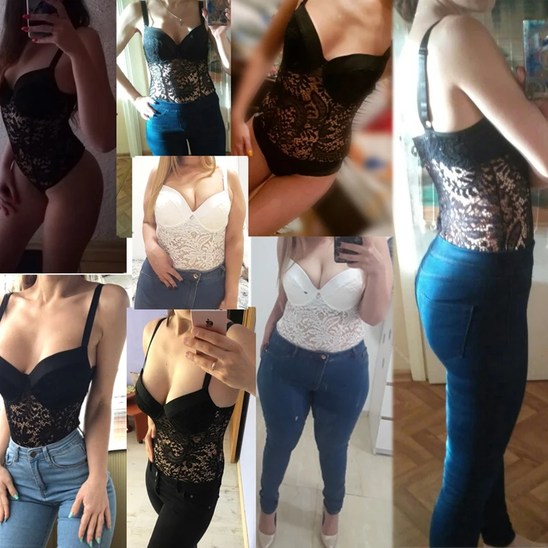 Comeonlover Кружевное боди с бретельками, сексуальный цветочный бюстгальтер, боди для женщин, белый, черный, летнее боди для женщин, сексуальное, RL80285P