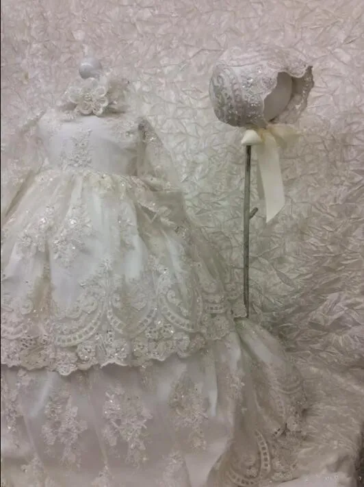 Новые длинные платья на крестины для малышей с длинными рукавами Роскошное