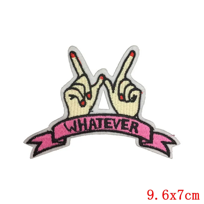 Нашивка большого сердца Байкерская помада для пальцев нашивки с молниями одежды