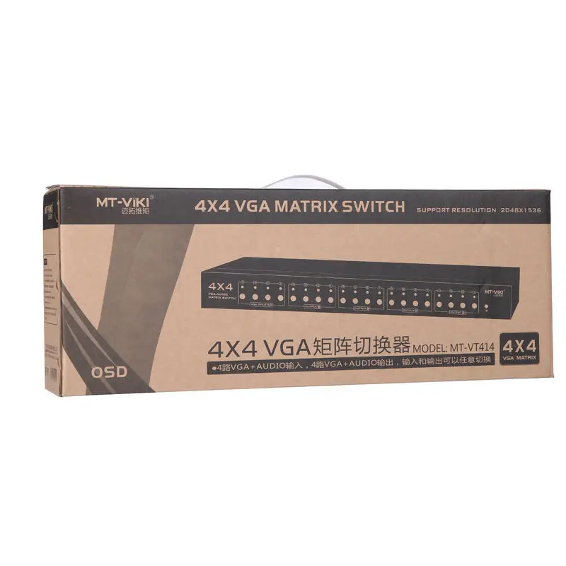 MT-VIKI 4X4 VGA Видео Аудио матричный переключатель с ИК-пультом дистанционного