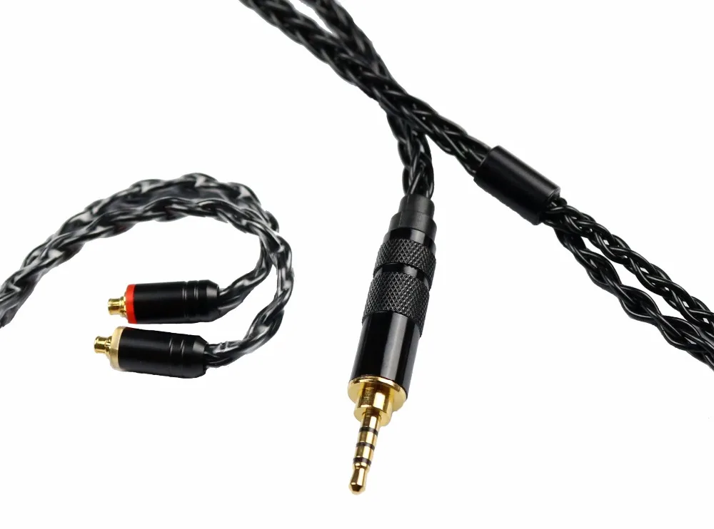 diy hifi 8 Core высокий чистый позолоченный кабель одинарная нить 8 core 3,5 мм балансный кабель с разъем MMCX
