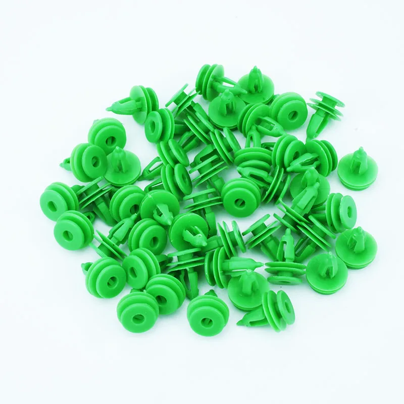 

50Pcs Car Door Panel Trim Fasteners Plastic Green Clips for Chrysler WJ For Jeep Grand Cherokee