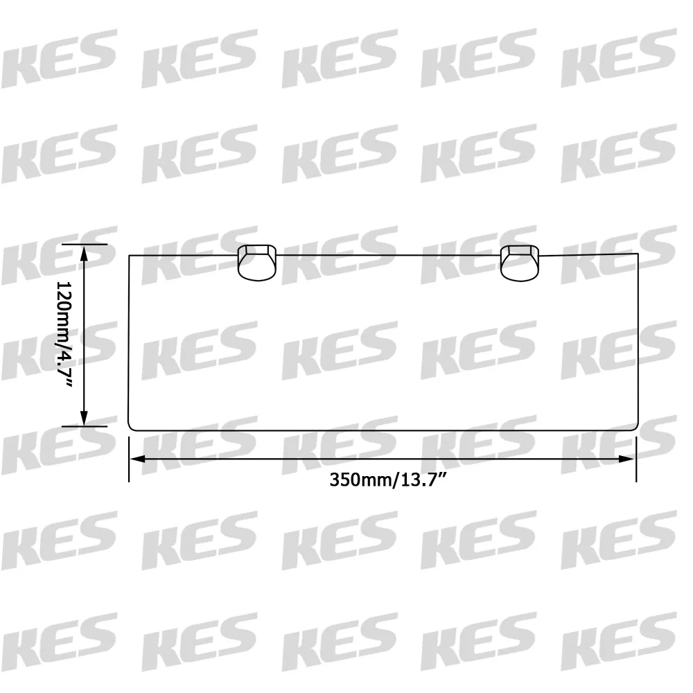 KES 14 дюймовая полка из закаленного стекла для ванной комнаты толщиной 8 мм