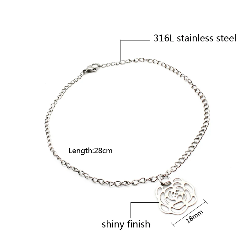 Новые женские зимние ботинки браслеты для ног Ювелирные Браслеты tobilleras розы