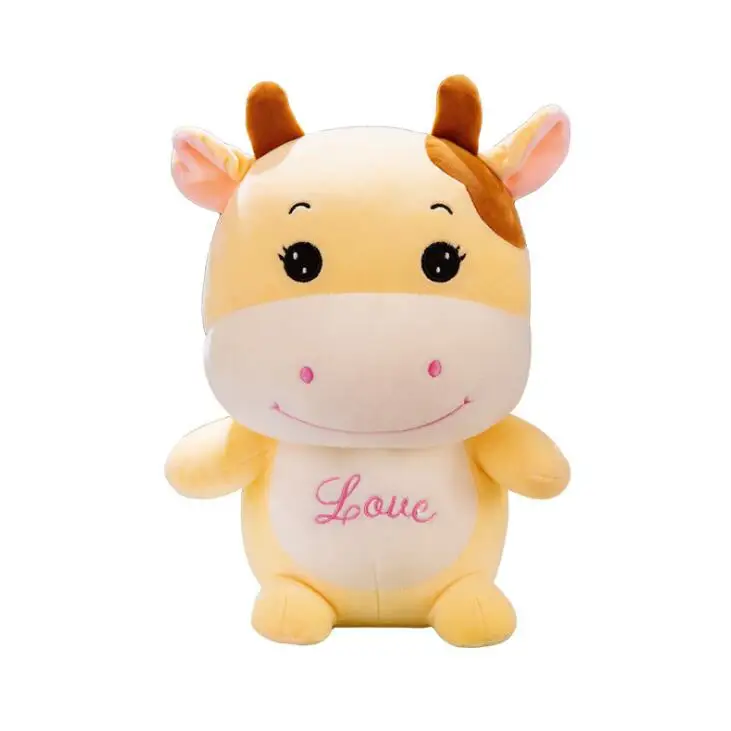

45cm cows plush stuffed toys Cute cartoon cow soft toys sleeping cows pillow peluche accompany sleep toy gifts