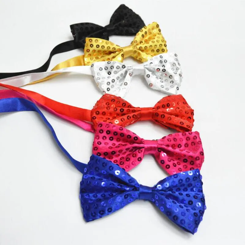 Sequin Bow Tie Neckwear Adjustable Unisex For Kids Adults Fancy Dress Costume Props Dance Party Halloween Christmas|costume tie|tie for kidstie bow