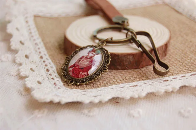 Женские брелки из искусственной кожи в стиле Kpop винтажные украшения с цветами и