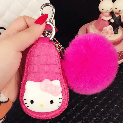Hello kitty автомобильный чехол для ключей скатерть с кисточками и меховыми шариками