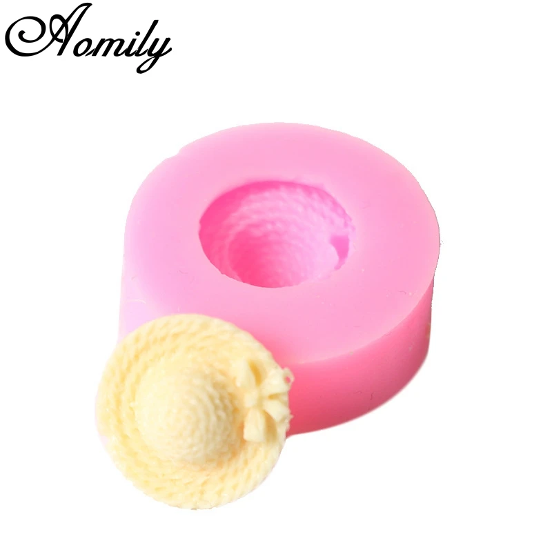 Aomily DIY силиконовая соломенная шляпа помадные формы для тортов шоколадные печенья