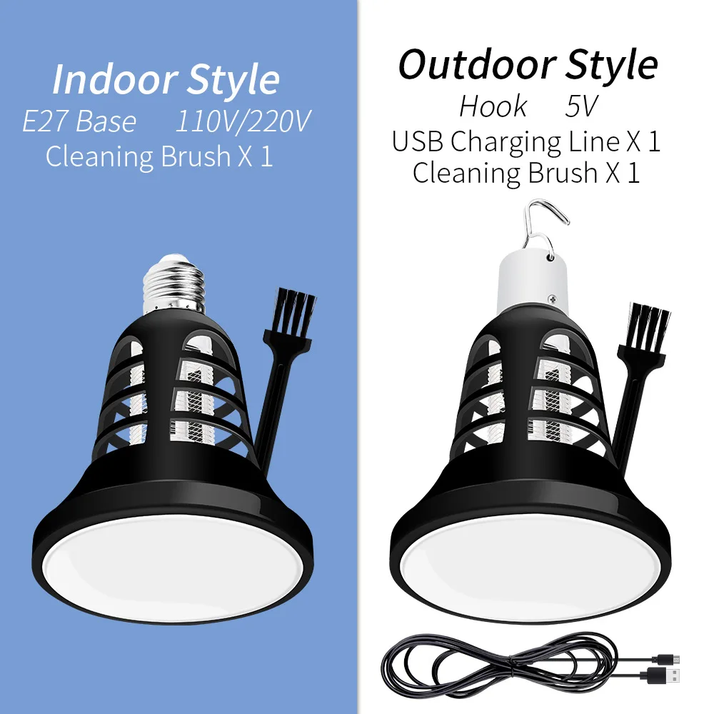 

zjright 2 in 1 electronic insect killer fily killer mosquito killer lamp UV lamp e27 light bulb indoor outdoor use