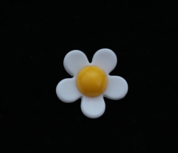 

FREE SHIPPING 30PCS Yellow/white flower flatback cabochon DIY accessory #22810