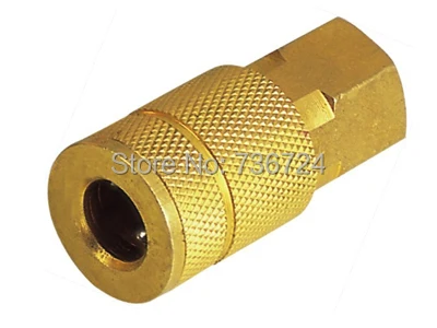 50 шт. 1/4 &quotNpt female thread USA автомобильный трубчатый латунный быстроразъемный пневматический Соединительный
