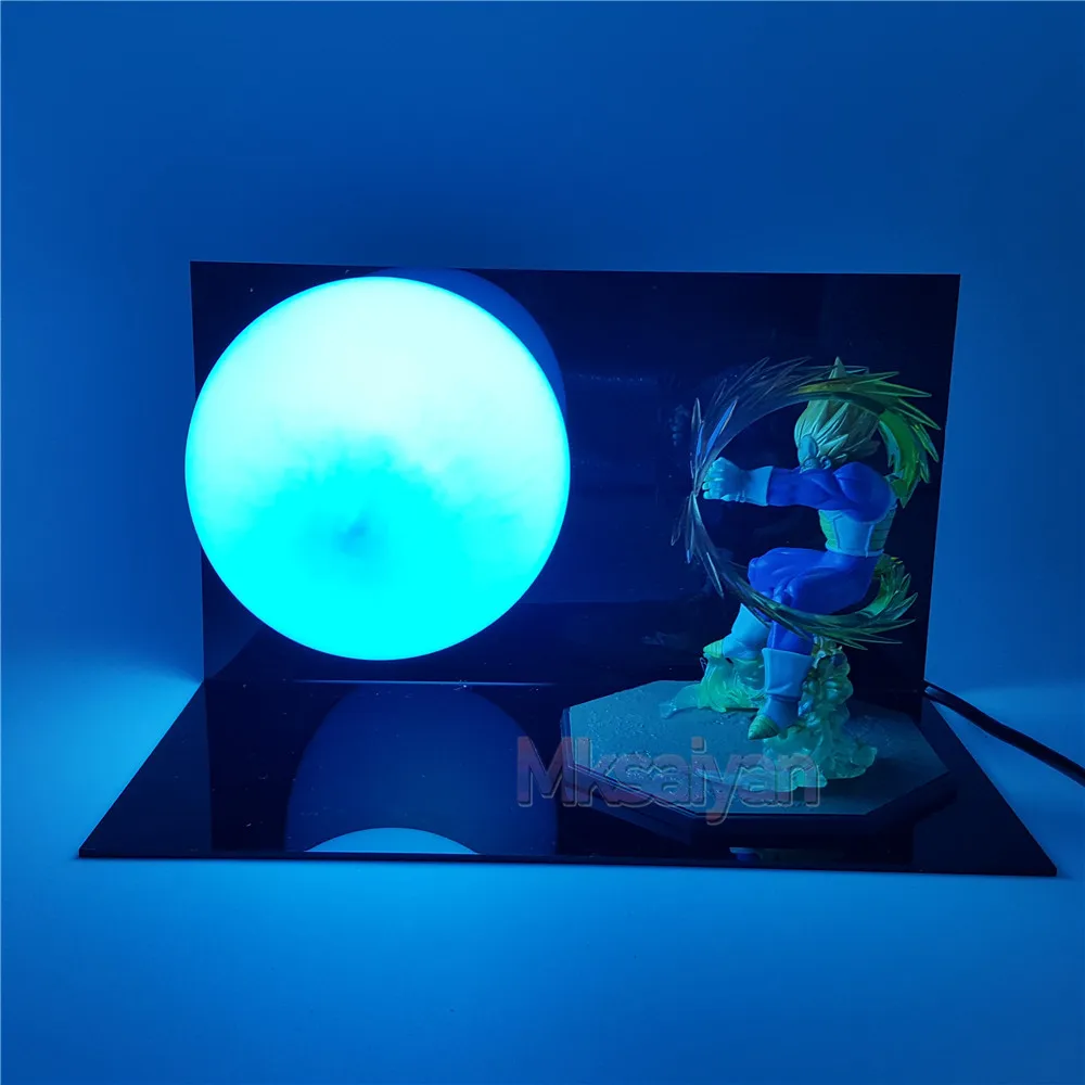 Dragon Ball Z фигурка Вегета Kamehameha DIY Светодиодная лампа светильник аниме дисплей 7