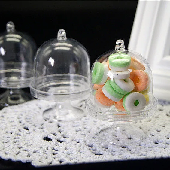 Мини Прозрачная подставка для торта пластиковые прозрачные коробки конфет