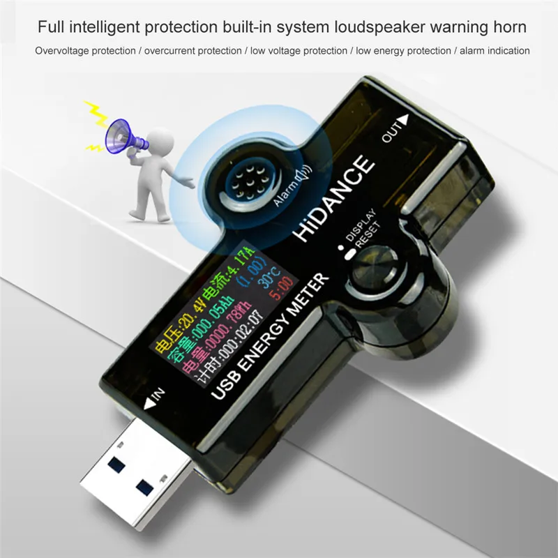 1 шт цифровой напряжение метров USB Аналоговый вольтметр 12 в DC Цифровой amperimetro как