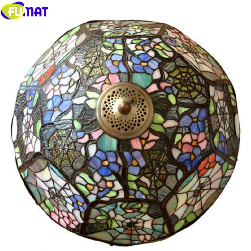 Goedkoop FUMAT Gebrand Orchidee Tafel Lampen Paddestoel Spider Web Antieke Bureaulamp Zuiver Koper LED Licht Pull Schakelaar Armaturen