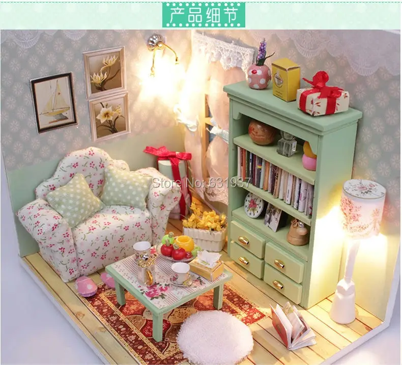 Кукольный домик miniatura 3D Деревянный кукольный миниатюрная мебель для детей