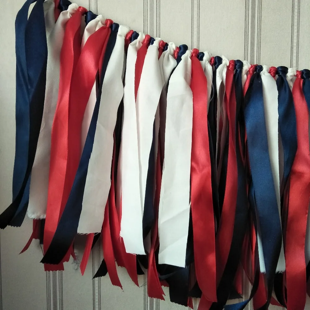 2017 Бесплатная доставка Капитан Америка Вдохновленный детский первый год Высокий стул Bunting Patriotic тематическая вечеринка P[ерсонализировать украшения на.