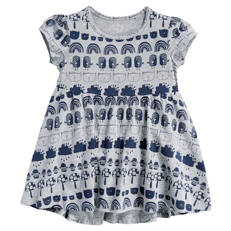 Новые детские летние короткие платья для девочек мягкие вязаные хлопковые