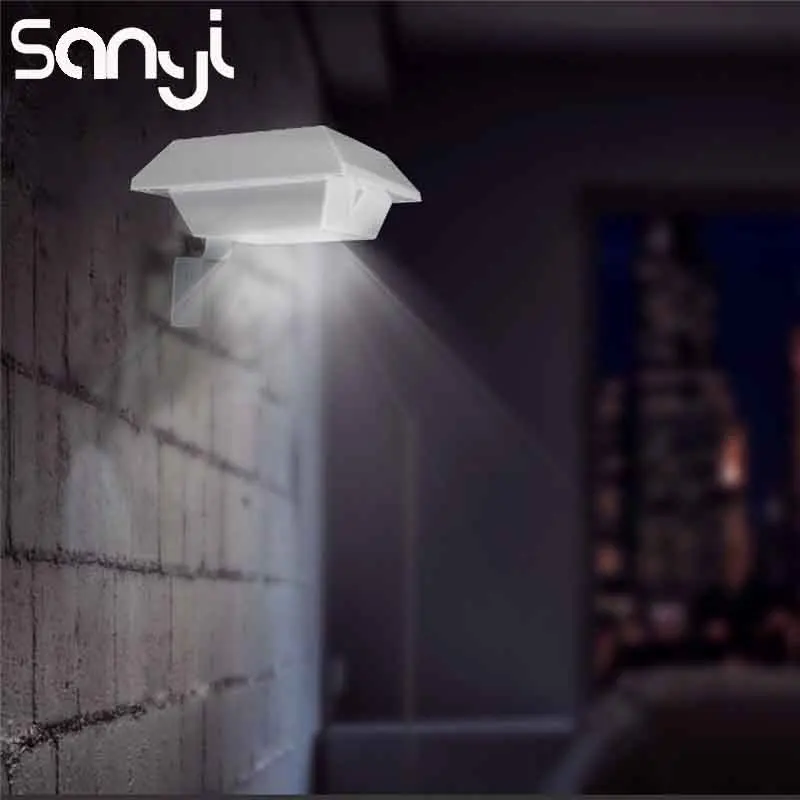 SANYI 4/6 SMD светодиодный светильник с питанием от солнечной батареи для лестницы и