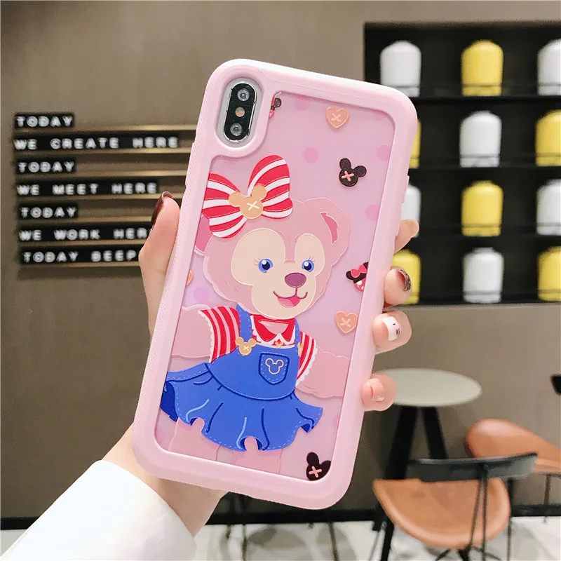 TPU+ PC двусторонний помощи чехол для iphone X XR XS MAX 7 8 плюс 6 6s милые даффи ShellieMay аниме Gelatoni StellaLou чехол