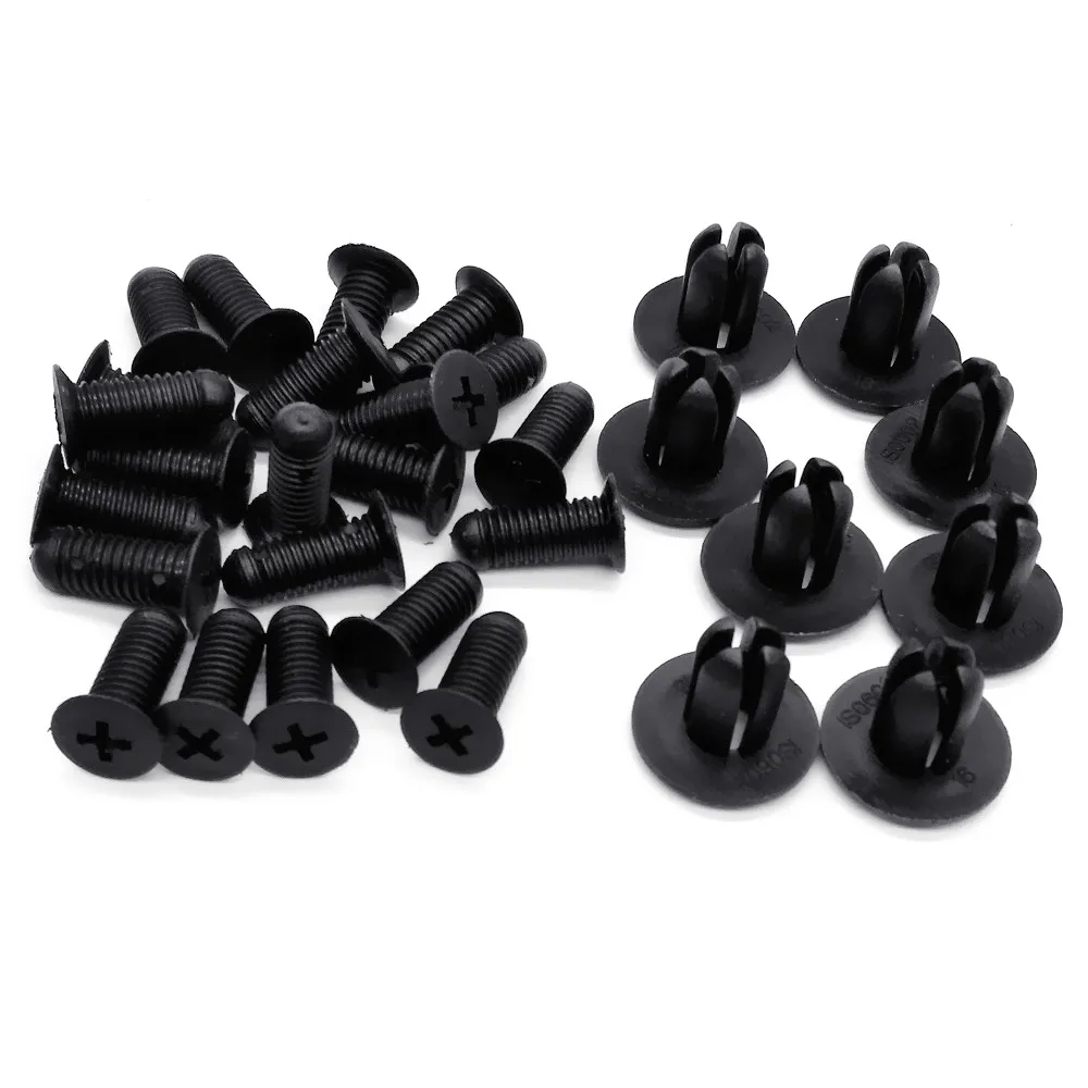 100 шт 8 мм отверстие дверная заклепка толкатель черные автомобили облицованная