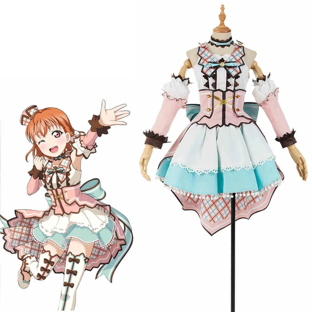 Японское аниме Love Live! Sunshine! Карнавальный костюм Aqours белое платье на День святого
