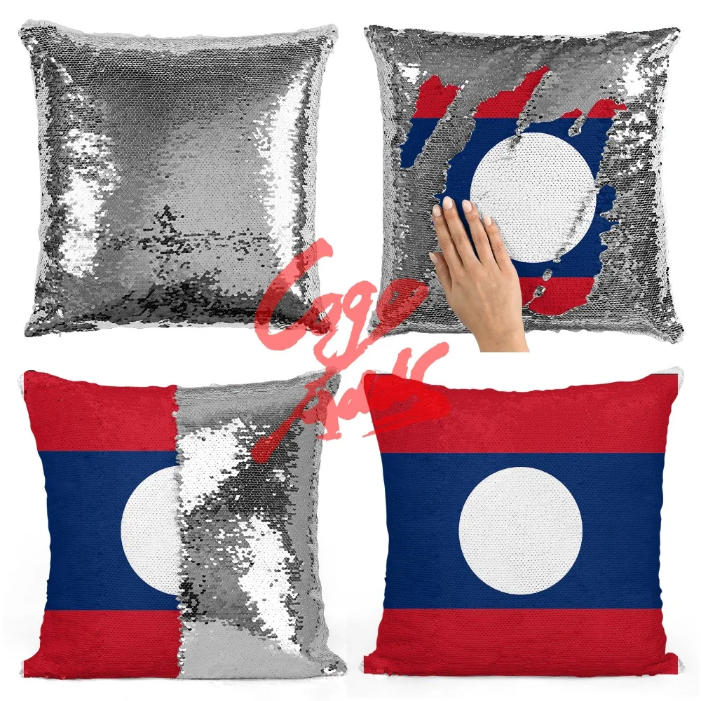 

Laos decorative throw pillows reversible mermaid sequin pillow case cover dropshipping