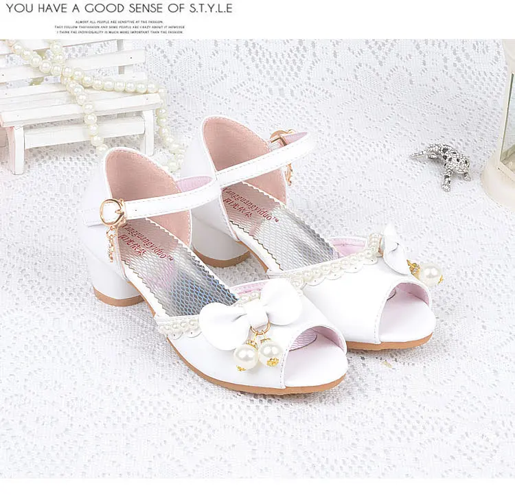 2017 г. Новые летние сандалии принцессы для девочек корейские Детские свадебные на