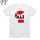2019 Мужская модная футболка с принтом глины Мухаммеда Али, с круглым вырезом и коротким рукавом, Harajuku MMA, уличная одежда для фитнеса, белая футболка