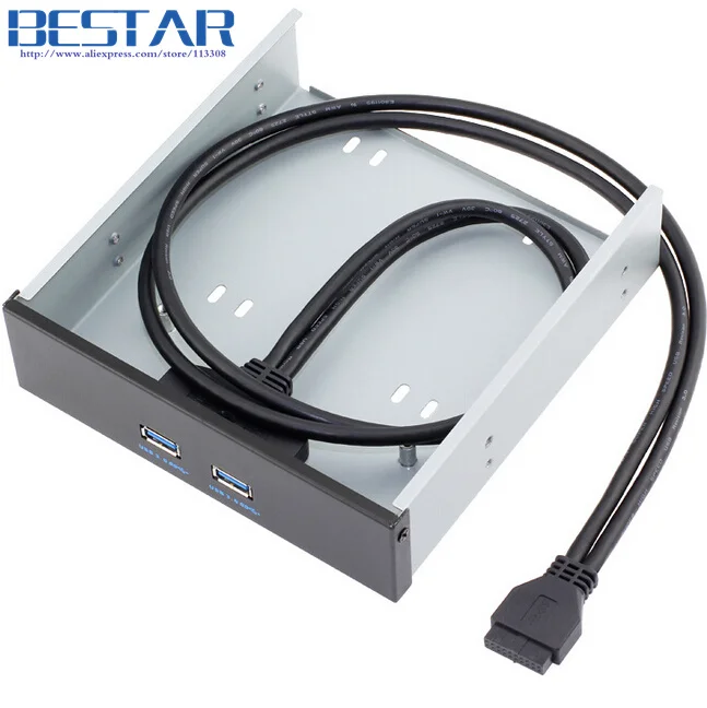 Серебристо черный 2 порта USB 3 0 концентратор 20Pin настольный компьютер