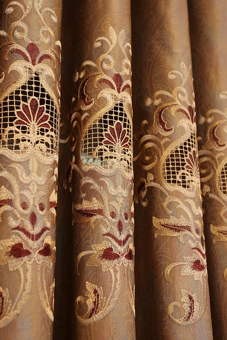 Шторы для гостиной, ткань для спальни, роскошные, на заказ, европейские, готовые, золотая, роскошная вилла, Водорастворимая Вышивка
