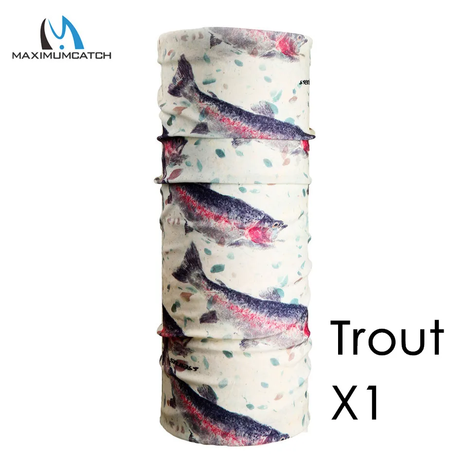 Trout Fish Maximumcatch разноцветный головной убор для ловли нахлыстом 22 рыбные узоры рыболовный шарф бандана Спортивная маска для лица на открытом воздухе - Цвет: Trout Fish
