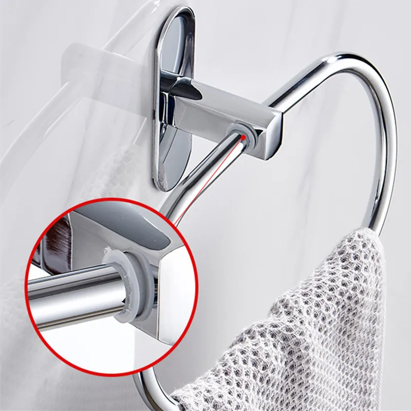 Держатель для полотенец без дырочек вешалка из нержавеющей стали настенная