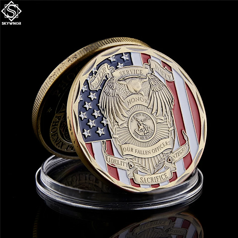 

St Michael Archangel Our Fallen Officer Patron Saint Challenge Coin Collectibles