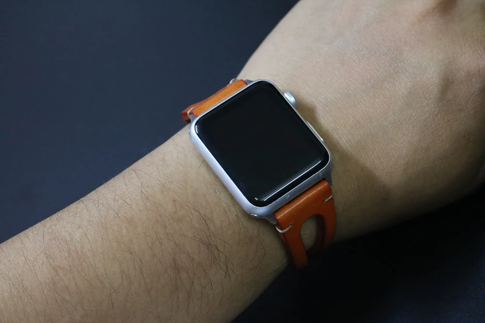 Ремешок ручной работы из воловьей кожи для Apple Watch 38 мм 40 Series 1 2 3 4 5 браслет iWatch 42 44